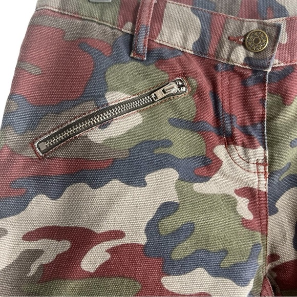 SOUER Camo  Cropped French Military Ankle Zip Designer Pants Size Small - Picture 5 of 8